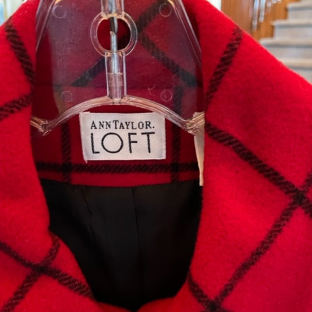 Red & Black Windowpane Jacket - image 3